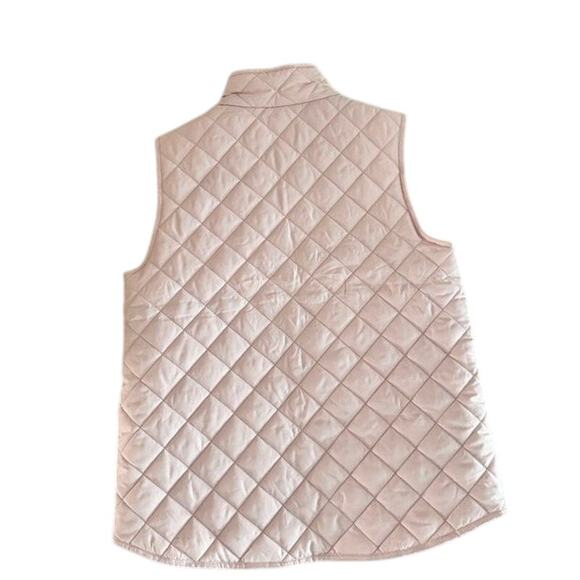 J.Crew Crewcuts Girls Size 8 Quilted Pink Puffer Vest Zip Up Winter Layering - Picture 3 of 16